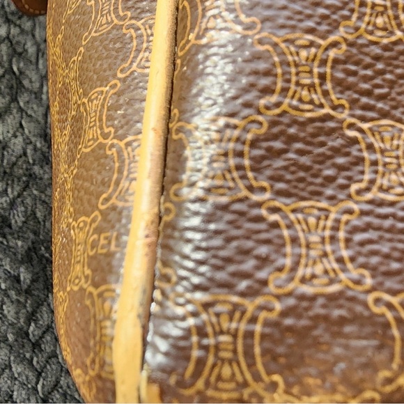 Celine Macadam Boston Bag PVC Coated Canvas Leather Authentic. - Picture 15 of 16